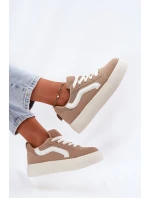 Sneakersy Damskie Na Platformie Khaki Tellnira