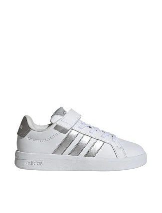 Detská obuv adidas Grand Court 3.0 white and silver JP9368