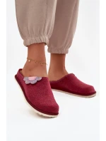 Kapcie Damskie Z Kwiatkiem Inblu CS000043 Bordowe