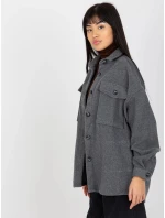 Dámska košeľa DN KS 4005.99P Tmavo šedá - FPrice