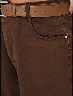 Dámske džínsy mom fit hnedé FashionStreet UY2844 Dámske džínsy mom fit hnedé FashionStreet UY2844