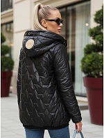 Dámska prešívaná bunda s kapucňou čierna FashionStreet TY5546