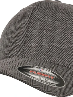 Flexfit 6277M/6277HM/6277PS 6-panelová čiapka Flexfit 55.277M čierna/melírovaná šedá