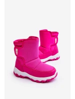 Śniegowce Ocieplane Na Rzep Dziecięce Różowe Big Star MM374121