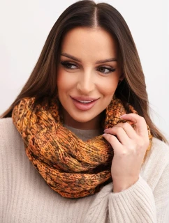 Dámsky vlnený hrubý šál na zimu KN24 horčica