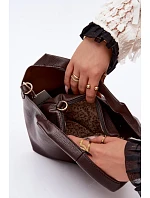 Hnědá taška z imitace kůže Corisse