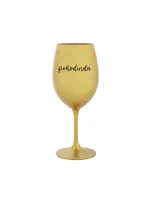 POHODINDA - zlatá sklenice na víno 350 ml