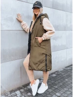 Dámska dlhá prešívaná vesta GERIAT black FashionStreet TY3838 Dámska dlhá prešívaná vesta GERIAT black FashionStreet TY3838