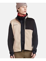 Craft Corporate ADV Pile Fleece Vest M Pánska fleecová vesta Sherpa 81.3810 ecru/čierna