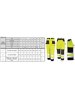 Result R 327X Bezpečnostné pracovné nohavice 30.327X fluorescenčná žltá Result R 327X Bezpečnostné pracovné nohavice 30.327X fluorescenčná žltá