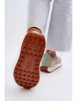 Sneakersy Damskie Na Platformie Memory Foam System Big Star NN274681 Beżowe