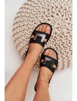 Klapki Damskie Płaskie Z Ozdobnym Detalem Artiker 56C1336 Czarne