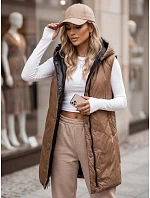 Dámska dlhá prešívaná zimná vesta NOMADNECTAR čierna FashionStreet TY3843 Dámska dlhá prešívaná zimná vesta NOMADNECTAR čierna FashionStreet TY3843