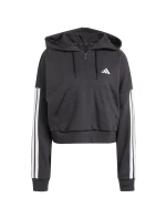 Dámska mikina adidas Essentials French Terry Quarter-Zip Hoodie black JN1956