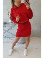 Súprava blúzky a sukne červená