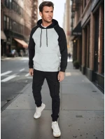 Pánska šedá základná mikina FashionStreet BX5892