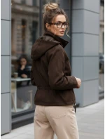 Dámska čokoládová semišová bunda hit sezóny FashionStreet TY5576