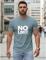 Pánske bavlnené tričko s potlačou No limit petrol FashionStreet NX0129R Pánske bavlnené tričko s potlačou No limit petrol FashionStreet NX0129R