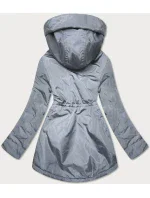 Šedo-béžová dámska bunda pre prechodné obdobie (B8037-9046) Šedo-béžová dámska bunda pre prechodné obdobie (B8037-9046)