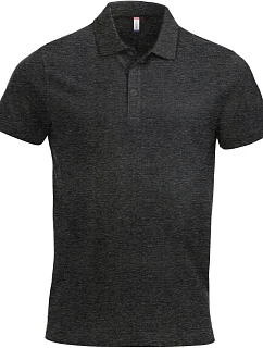 Clique Classic Lincoln S/S Pánske polo tričko z hrubej bavlny 67.8244 antracitová melírovaná