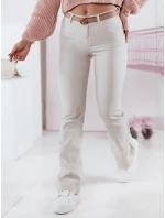 Dámske džínsové nohavice FLAREJOY light beige FashionStreet UY2367