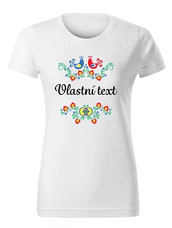 Personalizované dámské tričko s folklórním vzorem 
