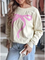 Dámska nadrozmerná mikina SOFTTIE béžová FashionStreet BY1356