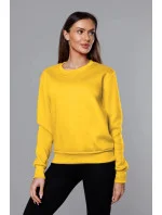 Svetlo žltá dámska tepláková mikina so sťahovacími lemami (W01-28)
