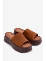 Dámské pantofle na platformě Camel Liorisse