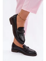 Dámské kožené mokasiny Vinceza 18132 Černé