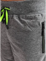 Pánske tmavosivé teplákové šortky FashionStreet SX2263 Pánske tmavosivé teplákové šortky FashionStreet SX2263