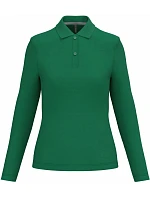 Kariban K 244 Dámske polo tričko s dlhým rukávom z piké 20.K244 kelly green Kariban K 244 Dámske polo tričko s dlhým rukávom z piké 20.K244 kelly green