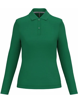 Kariban K 244 Dámske polo tričko s dlhým rukávom z piké 20.K244 kelly green Kariban K 244 Dámske polo tričko s dlhým rukávom z piké 20.K244 kelly green