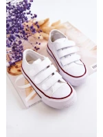 Dziecięce Trampki Na Rzepy Białe Bernie