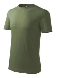 Klasické nové tričko pánske khaki