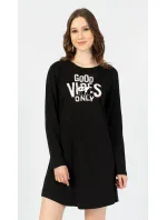 Dámska nočná košeľa s dlhým rukávom Good vibes