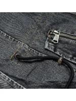 Dámska džínsová bunda s kožušinovou podšívkou čierna (B8068-101) Dámska džínsová bunda s kožušinovou podšívkou čierna (B8068-101)