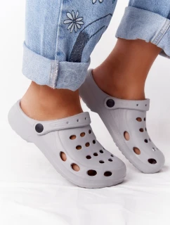 Damskie Klapki Na Basen Do Ogrodu Szare Piankowe EVA