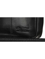 Pánske kabelky [DH] Kožená taška PTN TB 012 COM BLACK