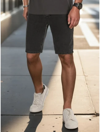 Pánske džínsové šortky čierne FashionStreet SX2493