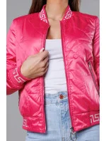 Ružová dámska bunda typu "bomber" (B8123-83)