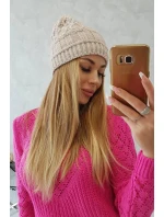 Fleecová čiapka Marta K231 light beige