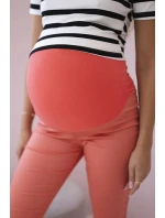 Tehotenské nohavice, farebná džínsovina tmavá marhuľová Tehotenské nohavice, farebná džínsovina tmavá marhuľová