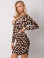 Šaty DHJ SK 12695.26P čierna a béžová Šaty DHJ SK 12695.26P čierna a béžová