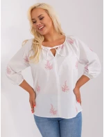 Blúzka LK BZ 509324 1.81P biela a ružová