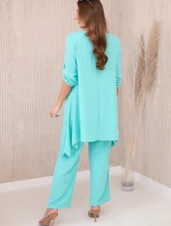 Súprava blúzka + nohavice s mätovým príveskom