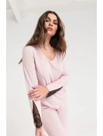 Dámsky pyžamový top LA072 Powder Pink - LaLupa