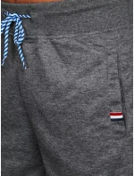 Pánske tmavosivé teplákové šortky FashionStreet SX2207