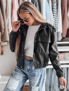 Dámska krátka oversized bomber bunda MOTORES black FashionStreet TY4799