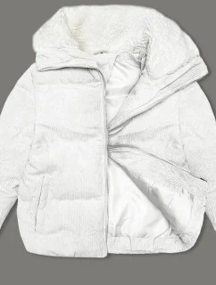 Dámska manšestrová bunda J Style White (5M3230-281)